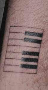 or, indeed, of skin assessment per se posttattoo. In this respect, it provides the first published evidence for post-tattoo skin care. Figure 4: A typical tattoo area on day 0, i.e. shortly after creation.