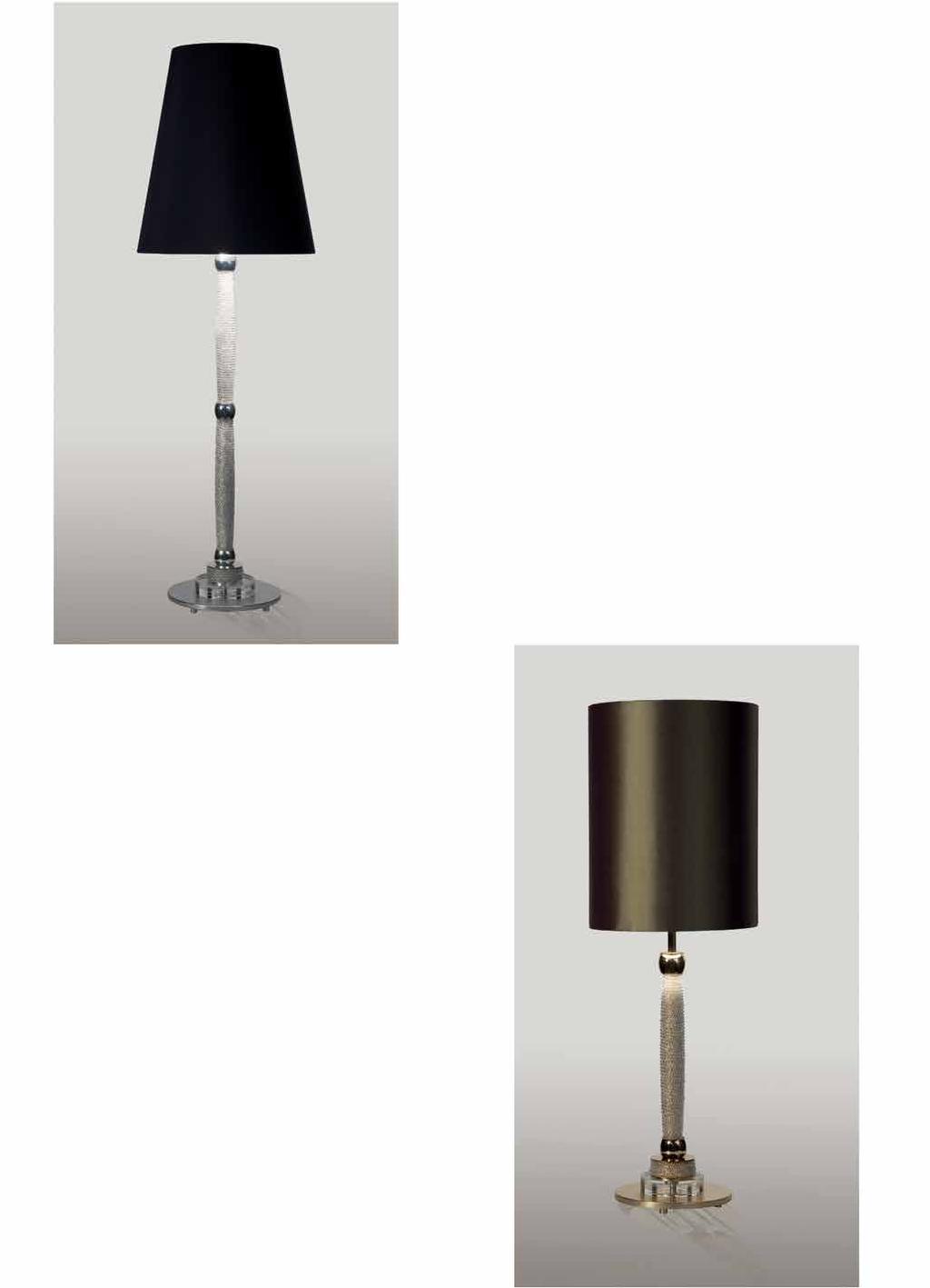 Ø 34 cm 107 cm Item Moulin Rouge EX15 1 Light table lamp (E27 60W max) Finish: silver leaf & silver plated details Accessories: clear crystal pearls Lampshade: T16 cat.
