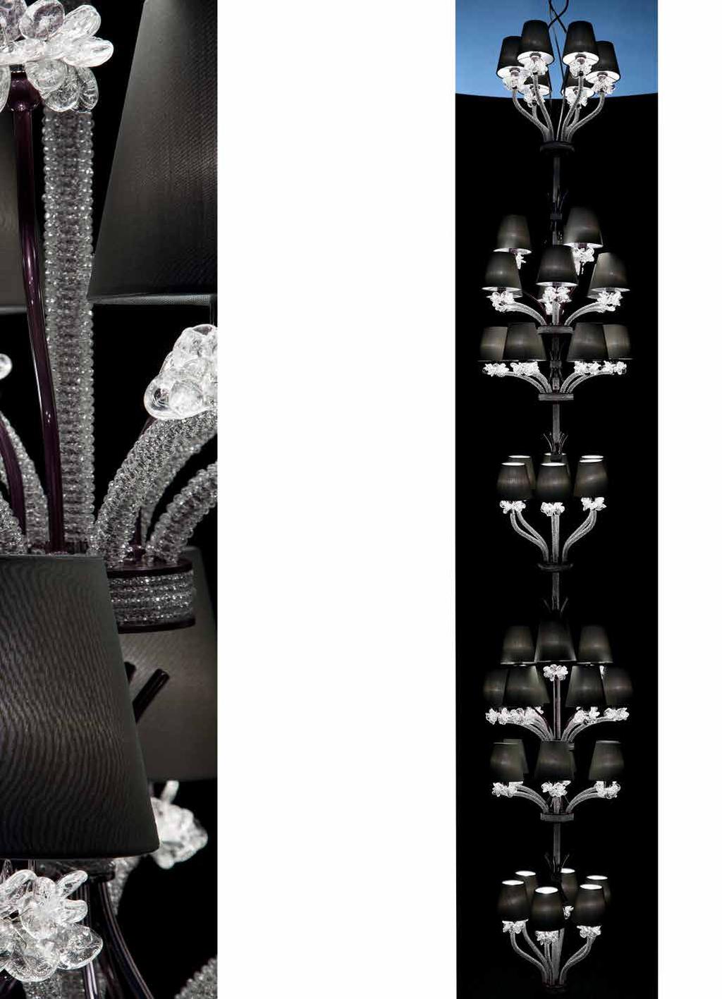 420 cm Ø 64 cm Item Moulin Rouge EX08 48 Lights chandelier (E14 40W max) Finish: M05 & black rhutenium