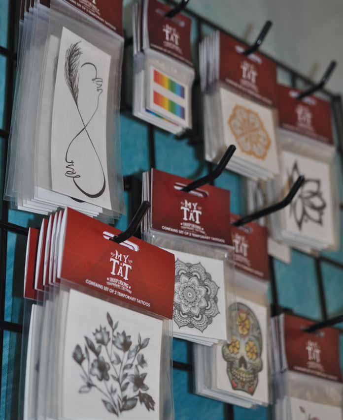 mytat Packaging Options mytat temporary tattoos are available in two different retail options: Nonpackaged singles Perfect for under a display counter or get creative!