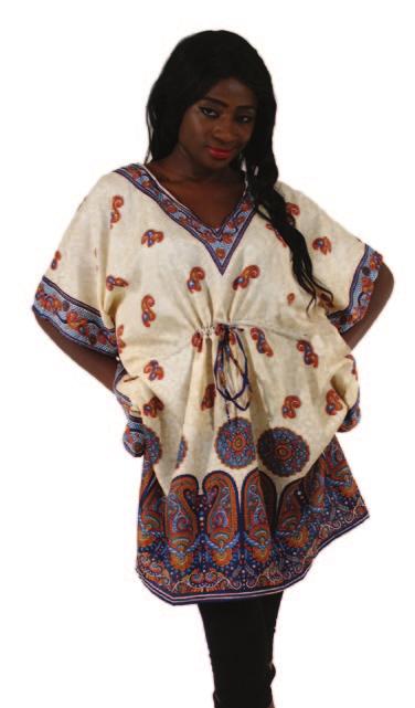 One size fits up to 56 bust. 100% polyester. Made in India. C-WS389 $11.