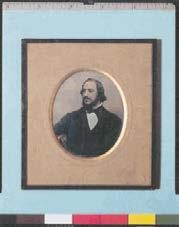 Victoria W002 105. Unknown Signor Mario, 1851 Daguerreotype, hand-colored Image: 6.8 x 5.7 cm (2 11/16 x 2 1/4 in.) Object (case): 12 x 10.8 cm (4 3/4 x 4 1/4 in.) L.2014.34 106.