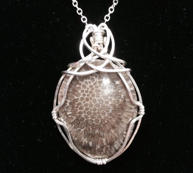 #7 Petosky Stone Pendant in Sterling Silver