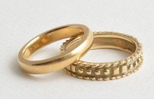 152 14K AND Lot of two (2) rings, one 14K yellow gold and one 18K yellow gold