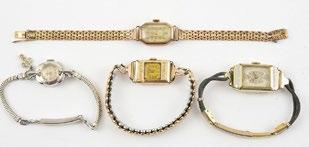 185 LOT OF WOMAN S WRISTWATCHES - 12 AND 14K GOLD Lot