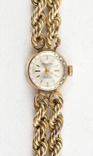 10 MAPPIN S 10K yellow gold woman s wristwatch with gild dial, applied indices,