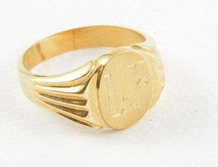 56 22K GOLD 22K yellow gold signed ring monogrammed