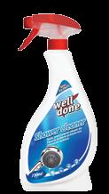 Removes mould and lime scale, provides a sparkling shine for surfaces.