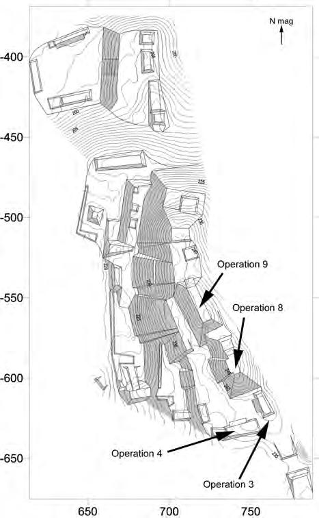 Figure 4. A partial map of the Gateway Hill Acropolis, completed in 2001.