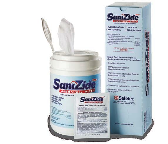 SaniZide Plus controls mold and mildew, helps prevent crosscontamination, and helps you comply with the OSHA Bloodborne Pathogens Standard, which requires the use of an intermediate level