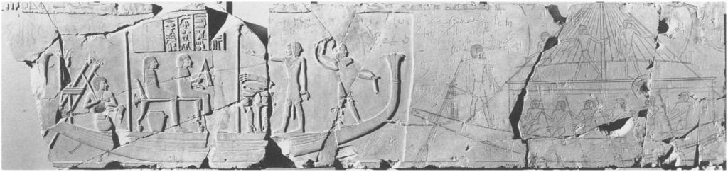 _ r- =.......... Figure 34. Central section of the west wall showing a scene of the Abydos pilgrimage. Brooklyn Museum of Art, 52.13 1. G, H, I (photo: courtesy Brooklyn Museum of Art, neg. no.