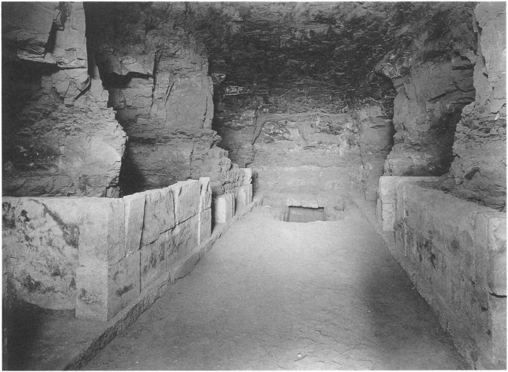 Figure 5. The second chamber of the tomb, 1922-23 (photo: Egyptian Expedition, neg. no. M7C 60) side rooms, whose walls were lined with undecorated limestone slabs (Figure 5).