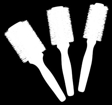 VARIS BOAR BRUSHES FUELED BY HYDROIONIC CRYSTALS Hydroionic crystals are fused into the nylon bristles to help reduce fly-aways and speed up drying time while providing the