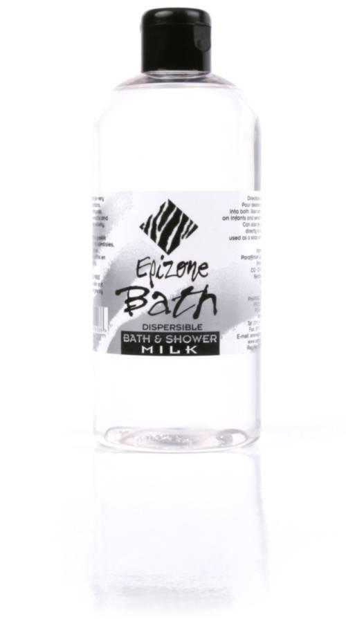 Epizone Bath and Shower Milk Epizone Bath and Shower Milk Bad Olies Epizone Bath and Shower Milk is a dispersible oil to provide maximum moisturising effect with the least amount of greasiness.