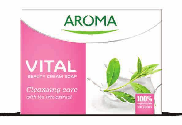 Beauty cream soaps with natural extracts CREAM SOAPS / 100 g EXFOLIATING CARE with almond oil MOISTURIZING CARE with aloe vera extract