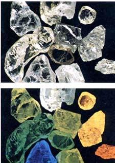 Two out of every three diamonds have fluorescence to some degree. Strong fluorescence causes the diamond to look oily and milky in sunlight.