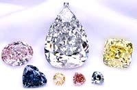 Yellow, brown, champagne, gray and black diamonds are moderately rare and comparatively available.