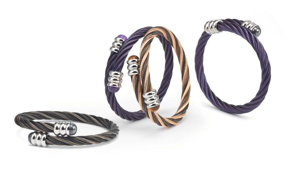 CELTIC BANGLES IN NEW COLORWAYS It was on a visit in 1983 to an exhibition of Celtic art and jewelry at the British Museum in London that our founder Philippe Charriol discovered the cable motif, an