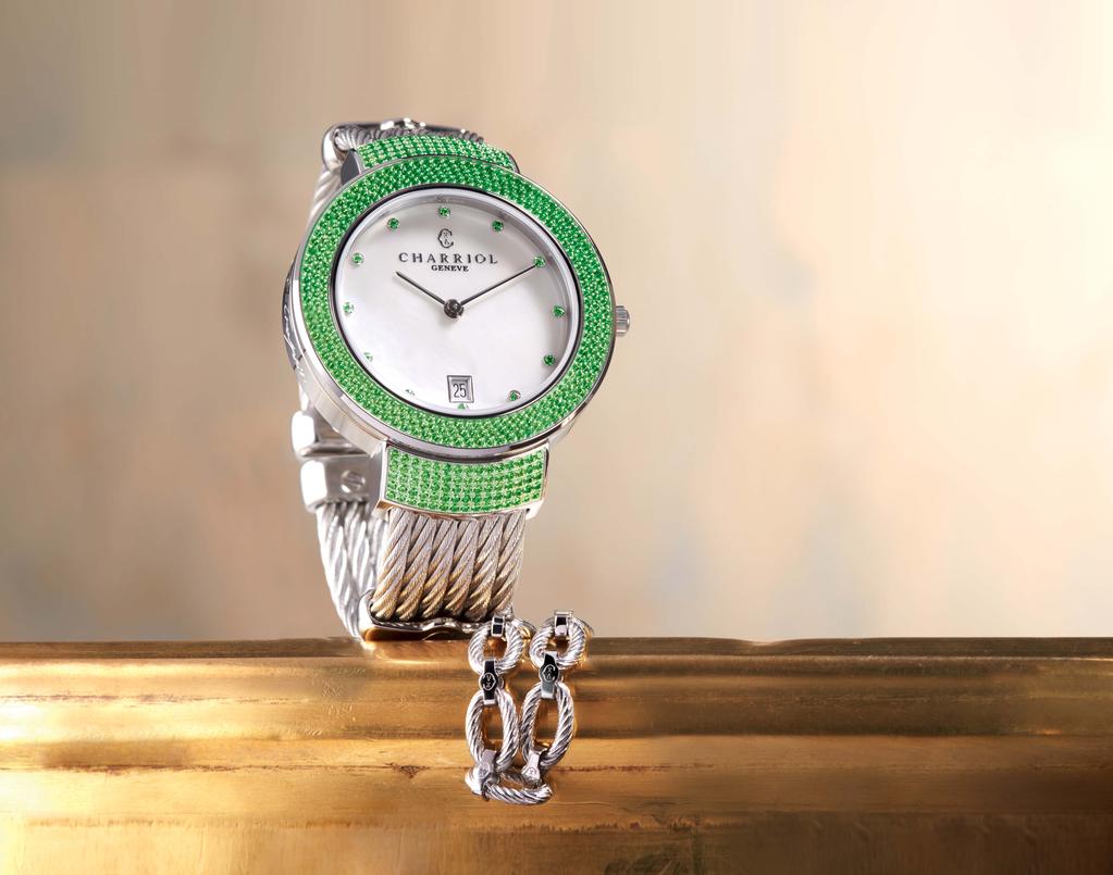 ST-TROPEZ EVOLVES WITH GORGEOUS EXTENSIONS THAT EXUDE OPULENCE ST-TROPEZ is the most glamorous and feminine collection made by luxury Swiss watchmaker and jeweller, Charriol.