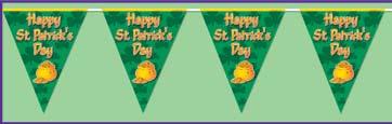 Tape 30 128110 St Patrick s Day Paper Pennant Banner 18 x 11 128953 St Patrick Border