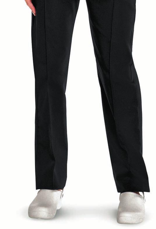 Unhemmed inside leg 86cm/34in. 65% Polyester, 35% Cotton. 195g/m2, 60 wash. Sizes 6-26 Navy Black 18.99 FT0600 FT0160 NEW NEW PRACTICA LADIES BOOTLEG TROUSER Drop waist styling, front zip fastening.