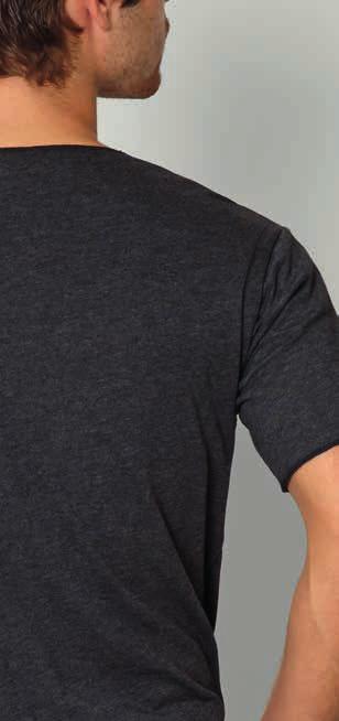 california Short sleeve V-neck t-shirt with overlock seam finish.