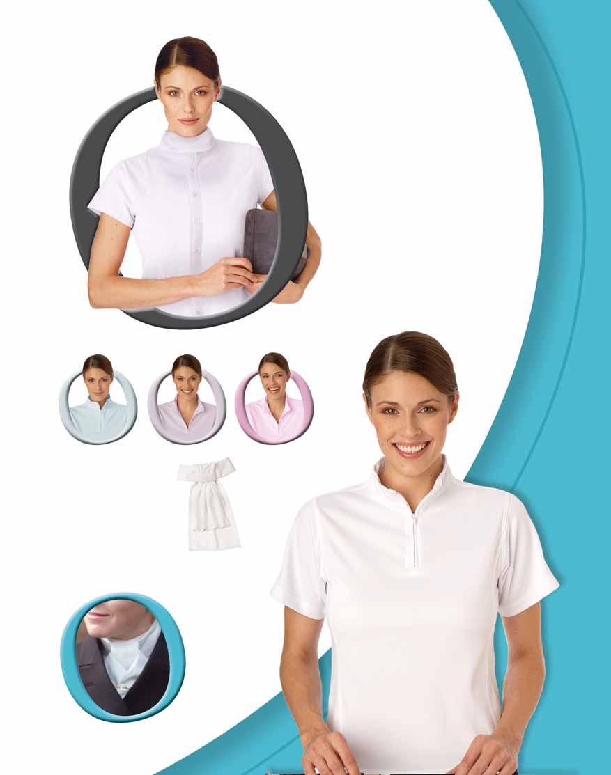 Dri-Lex Shirts & Ties Ladies Dri-Lex Short Sleeve Ratcatcher Fabric: Dri-Lex Fantasia Colors: Pale Lilac (shown) White Pale Pink Pale Blue Ladies Sizes: 30-42 466993 $61.