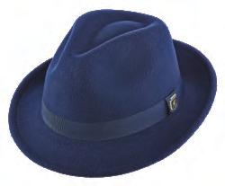 Pinch Front Fedora Material: UltraFelt Details: Grosgrain with Tie Print Overlay Brim: 2 Sold by