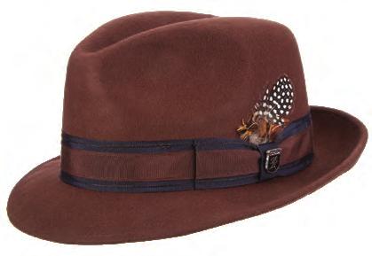 Stacy Adams Classic Collection SAW653 Shape: Pinch Front Fedora Details: 16-Ligne Grosgrain, Satin Lining Brim: 2 Sold by Color:, Bordeaux, Brown, Brown Bordeaux SAW651 NEW COLOR Shape: Pinch Front