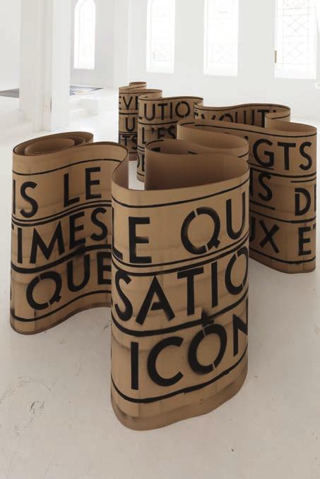 Delphine Coindet, Phylactery, 2012, cardboard Graphic