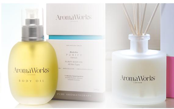 E X C I T I N G - N E W - B O D Y - M A S S A G E - H O M E - B A T H - R A N G E Due in salon in May AromaWorks new bath, body, home range that we are excited to share with you.
