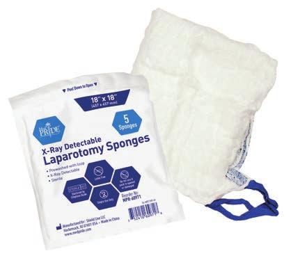 Gauze Surgical Sponges Highly absorbent 100% cotton gauze sponges available in a range of sizes and piles. Sterile and Non-sterile available.
