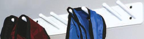 75 ea Holds 2 aprons and 1-2 pairs of gloves Multi-Apron Wall Rack for storing one or two pairs of gloves and two aprons.