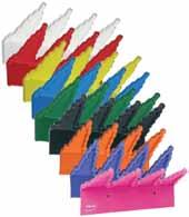 Colour Coded Wall Bracket System Brushes and handles of various sizes snap right between the rubberized brackets.