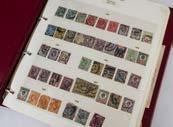 A good collection of Edwardian to George VI stamps and postage, well annotated and presented in a red folder,