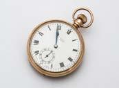 others, also two watch chains and a Referee stopwatch, AF (13) 180-220 304. A 1920s 9ct gold open faced pocket watch, marked A.