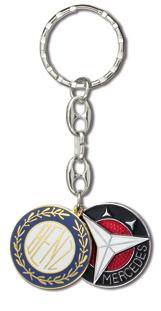 B6 604 1441 2 STEERING WHEEL KEY RING, CLASSIC Stainless steel, with