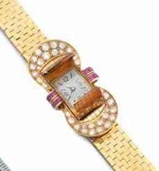 10 carats total, strap and dial signed Van Cleef & Arpels, numbered 56.918, French assay marks, length 19.