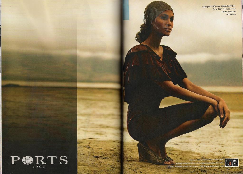Fig. 3: Port s advertisement from Vogue s March 2008 issue. It s All in the Pose The element of body position is also very important within advertisements.