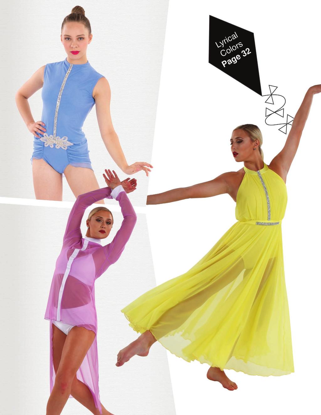 81482 LEOTARD, APP (OPT) Center front trim included Shown: Periwinkle 81478 DRESS RH trim included