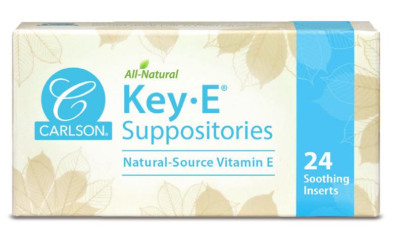 Hand & Body Key E Key-E Suppositories 30 IU Natural-Source Vitamin E Helps lubricate dry areas All-natural ingredients For vaginal or rectal use Made in the USA Not Tested on Animals Occasional