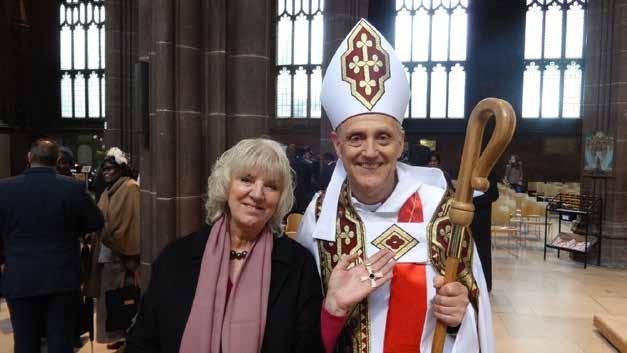 The replica pectoral cross andbishop at the Manchester service And finally.
