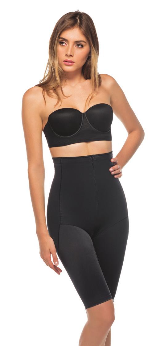 ABOVE KNEE HIGH WAIST GIRDLE AN3003 Following procedures of the lower abdomen, buttocks, and thighs Zip front reinforced with cotton backed hook & eye closures Double