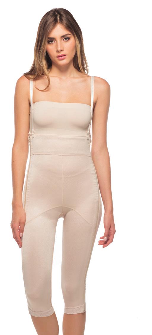 Spandex XS, S, M, L, XL, 2XL, 3XL Black Canelle BELOW KNEE COMPRESSION GARMENT AN17400 Following buttock lifts and lipo of the abdomen, back, hips, and thighs Light and