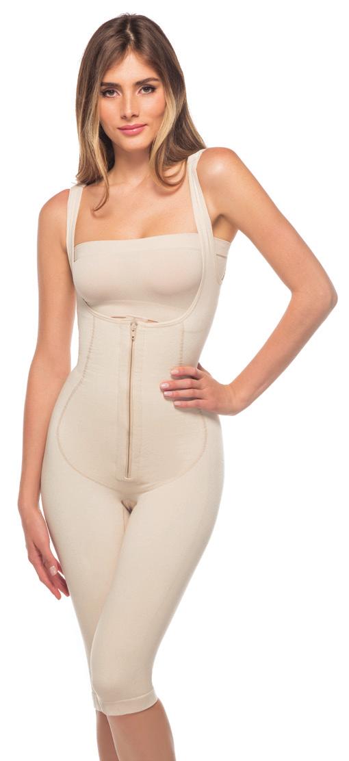 ANKLE LENGTH TWO SIDE ZIPPERS GIRDLE AN17394 Following buttock lifts and lipo of the abdomen, back, hips and thighs Silky smooth under clothing Light and fresh Lateral side zippers open
