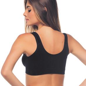 front hook & eye closure is cotton backed for extra comfort Front straps open completely One front row adjustment