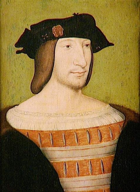 François I, King of France Artist unknown, c.1515 This image of King François shows the low-necked shirt that was favored during the early part of the century.