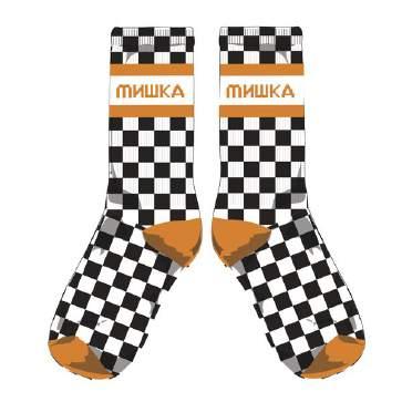 SP142003 Cyrillic Checker Socks (6 Pair Pack) Orange Delivery 1 - Accessories SP141101 Oversize Bear Mop Tie-Dye Tee Magenta Tiger Tie