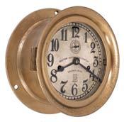 5 inch silvered dial signed by the maker and U.S. Government with black Arabic numerals, movement serial number 599362, c1954. Circa 1954 10.5in x 10.5in x 3in 774 Chelsea Clock Co., Boston, Mass.