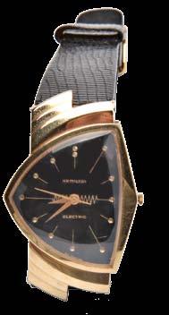 $1700-$2200 928 Hamilton Watch Co., Lancaster, Penn., a gold Ventura wrist watch, battery powered cal.